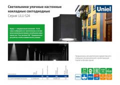Светильники уличные настенные накладные светодиодные серия ULU-S24, 0.5 МБ